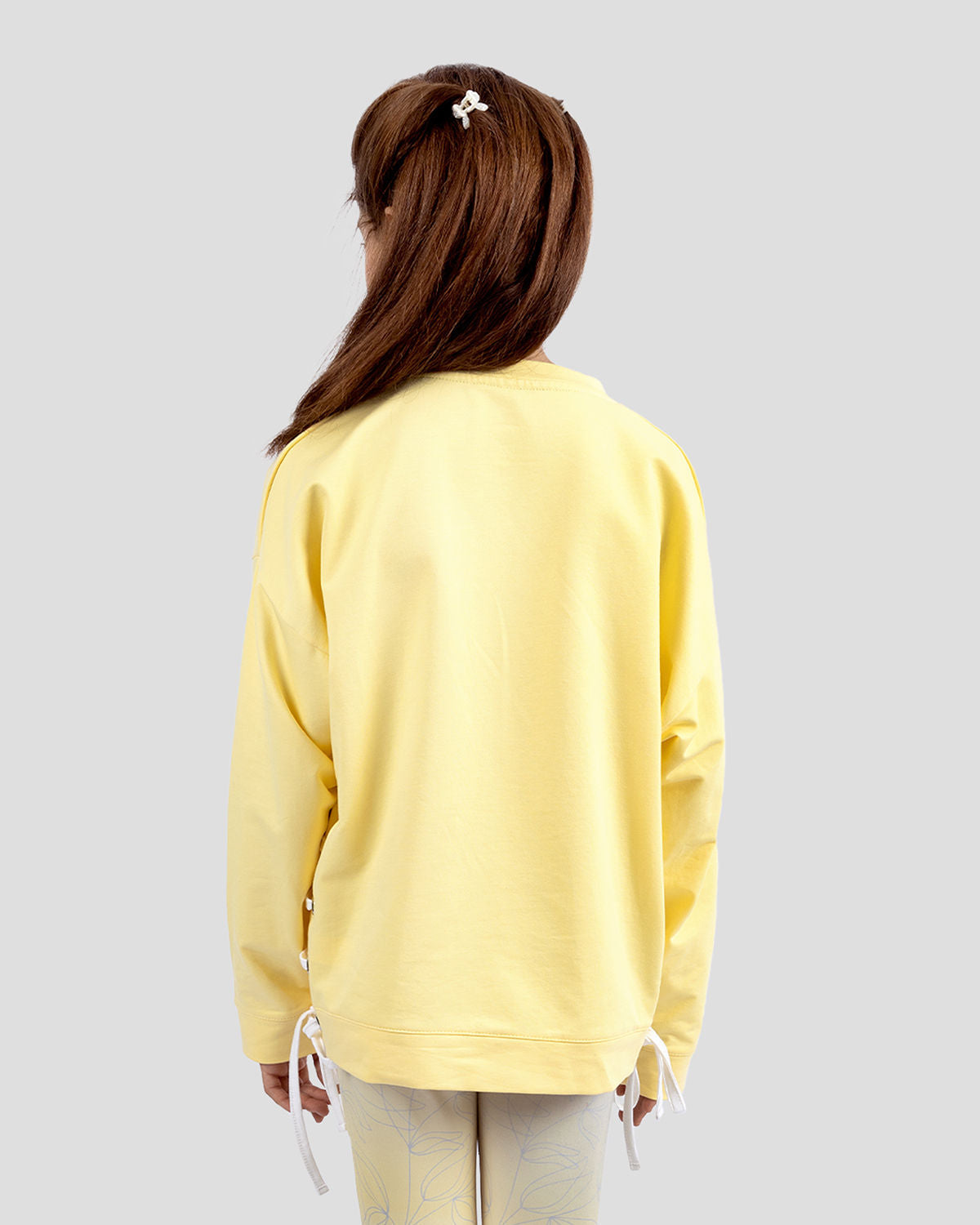 Girls Cropped Yellow Sweatshirt-Atum -43497483