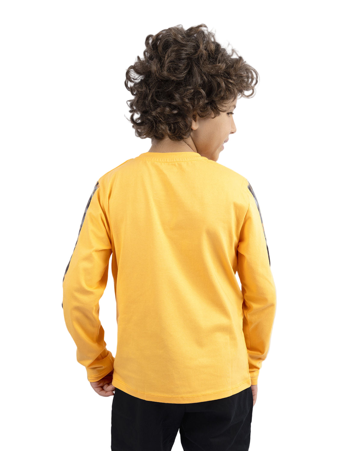 Long Sleeves Boy's Gold T-Shirt-Atum -35426755