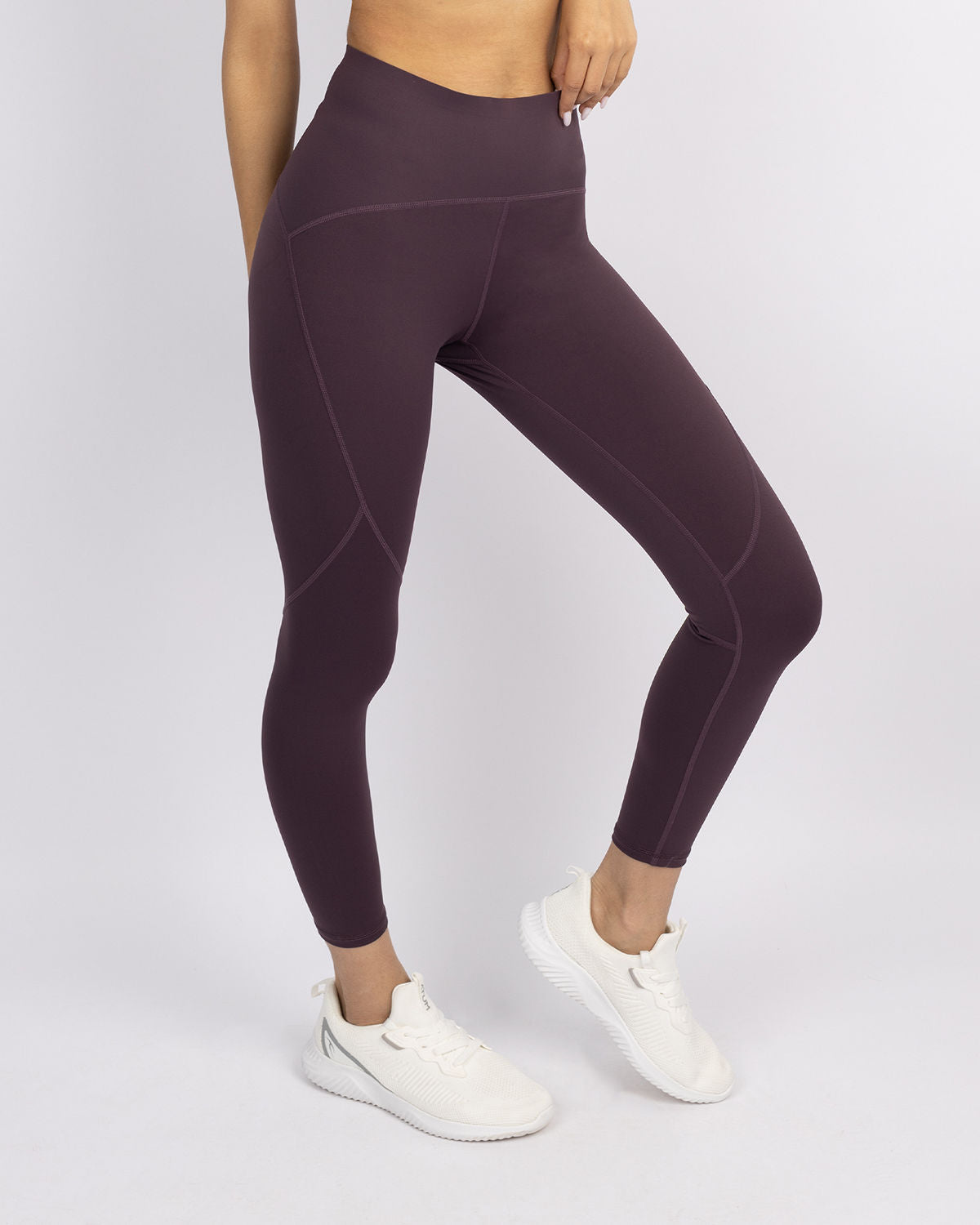 Premium High-Waisted-Dark Purple Leggings-Atum -95951295