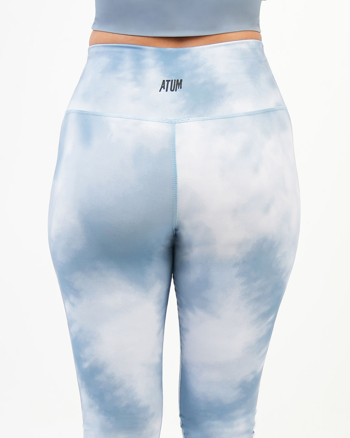 Yoga Printed Blue Leggings-Atum -54867758