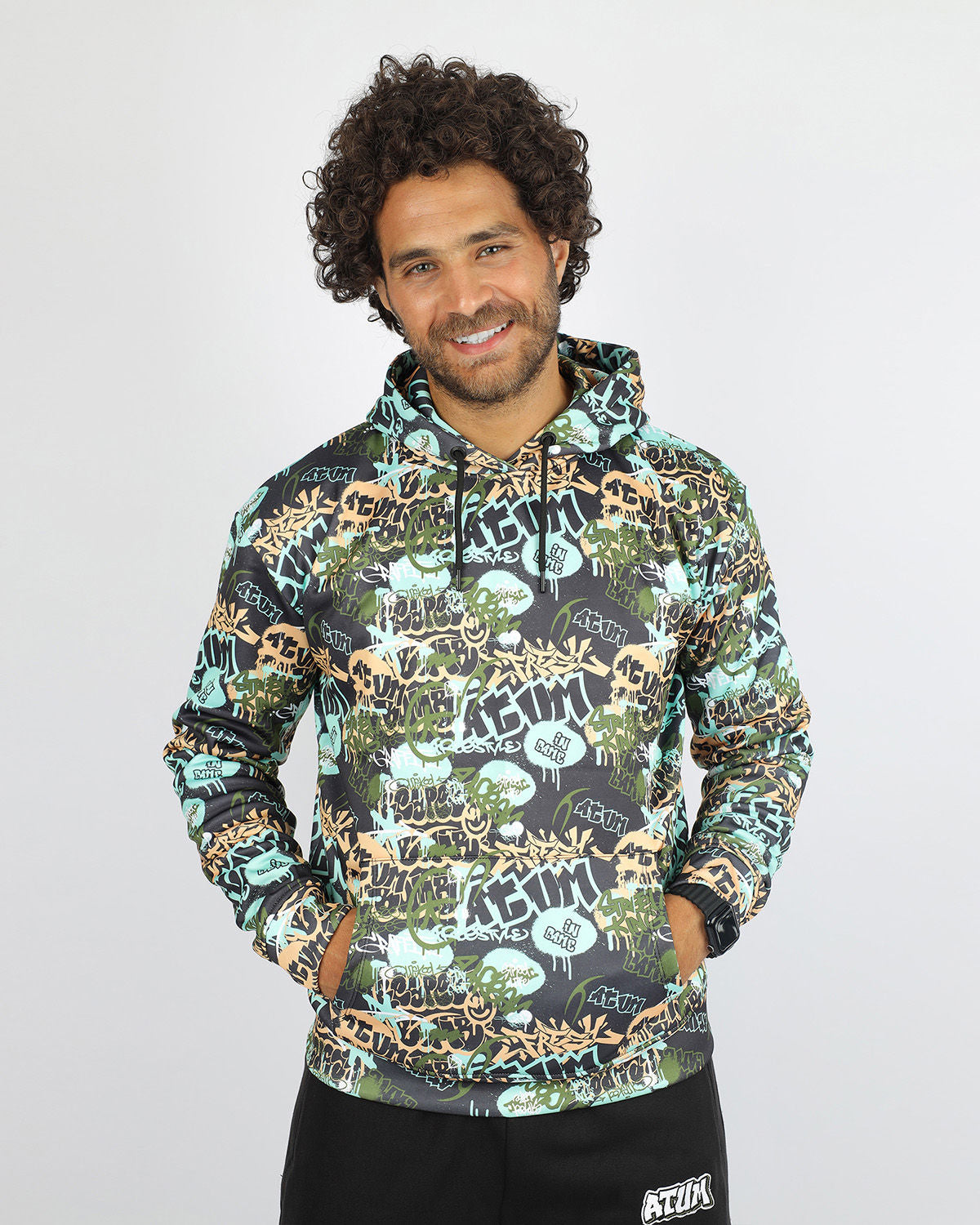 Atum Men's Allover Print Hoodie - Atum Egypt 