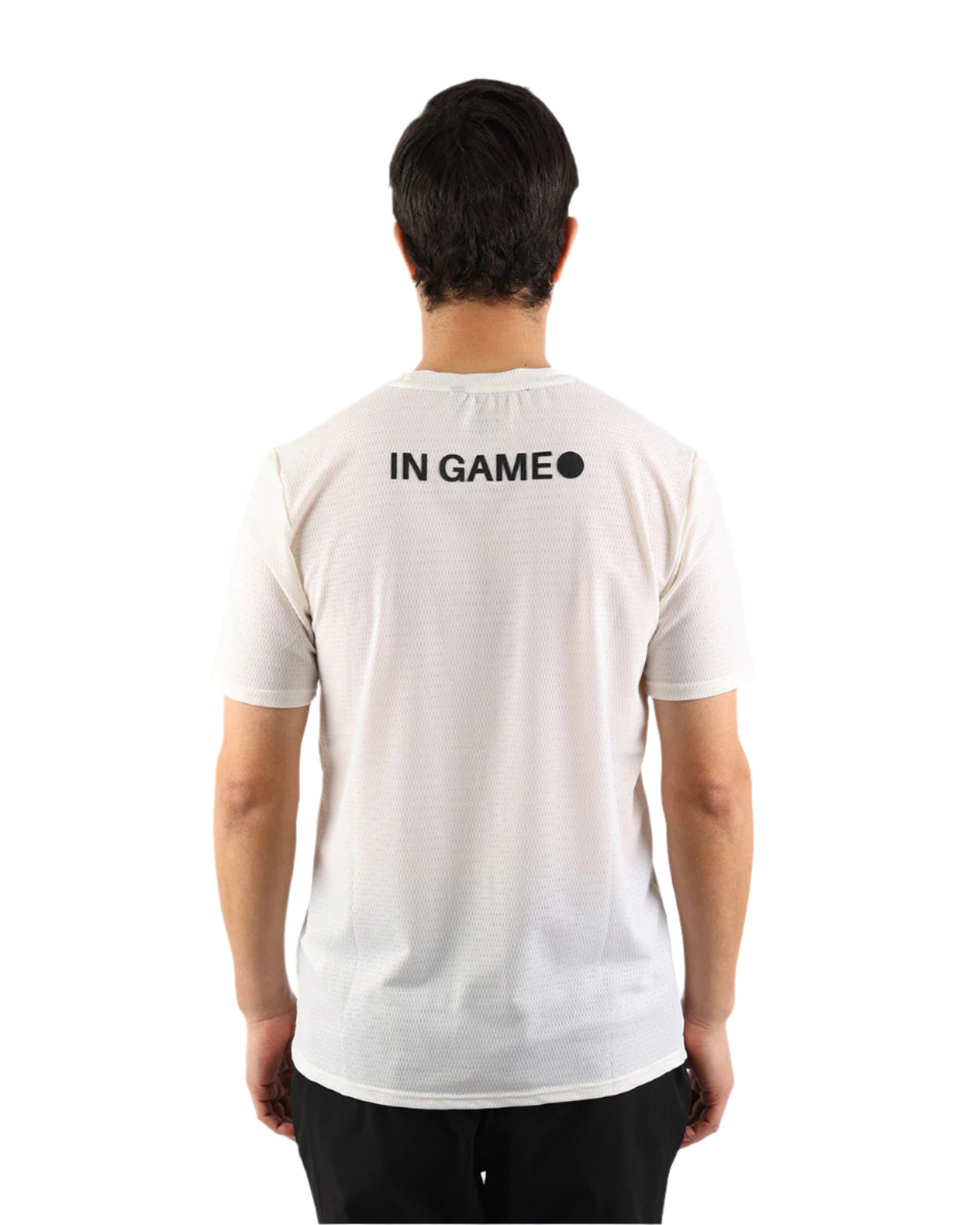 Crew Neck Short Sleeve White Athletic Top-Atum -40180438