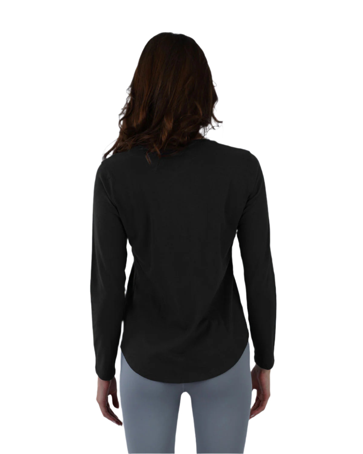 Basic Long Sleeve Black T-Shirt-Atum -69058797