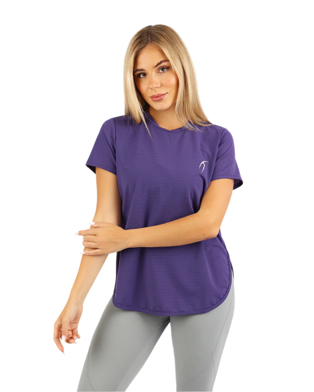 Short-Sleeve Breathable Purple Top-Atum -48291609