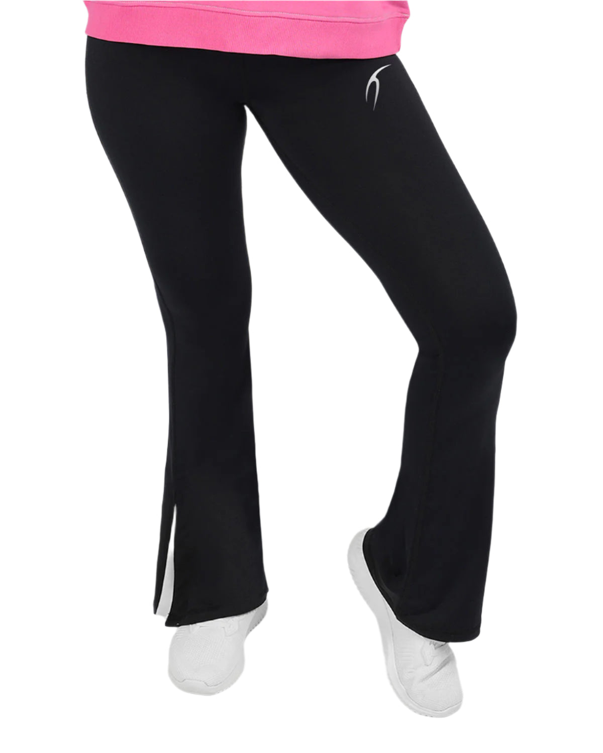 Slit Yoga Black Leggings-Atum -25159943