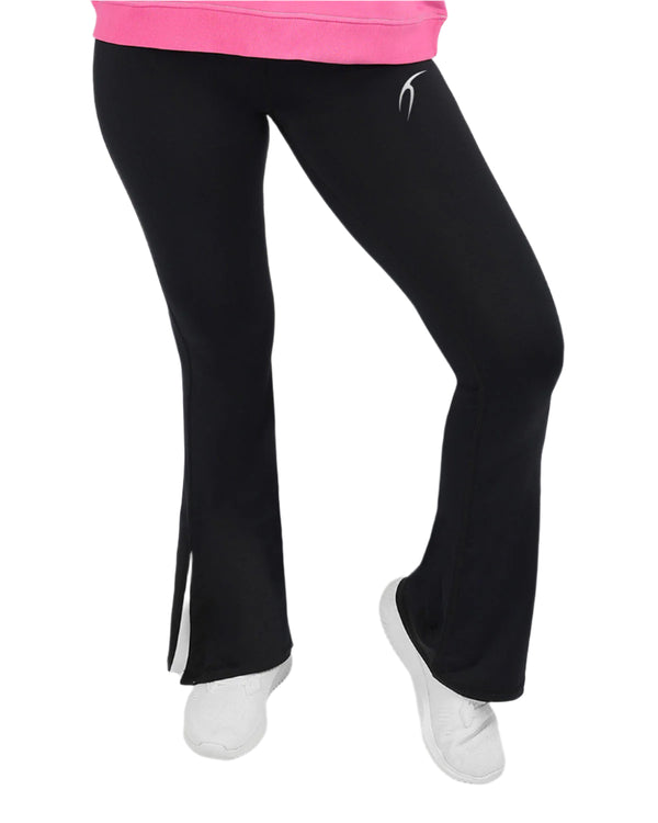 Slit Yoga Black Leggings-Atum -25159943