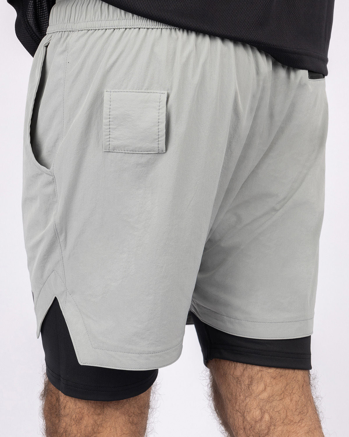 Hidden Pocket Light Gray Training Short-Atum -94656071