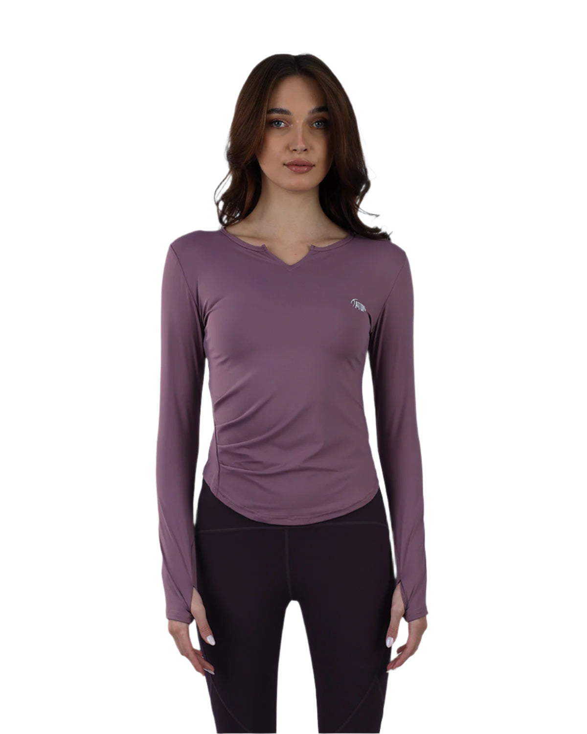 Elegance Women's Purple Long-Sleeve Top-Atum -61923728