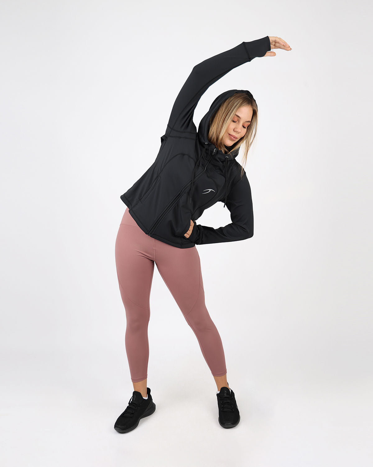 Power-Up Hooded Black Jacket-Atum -3962692