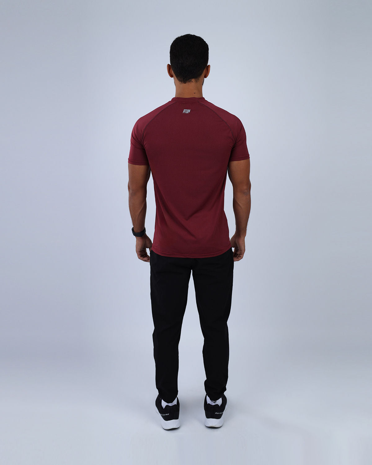 Dri-FIT Short-Sleeve Burgundy Fitness Top-Atum -51216532