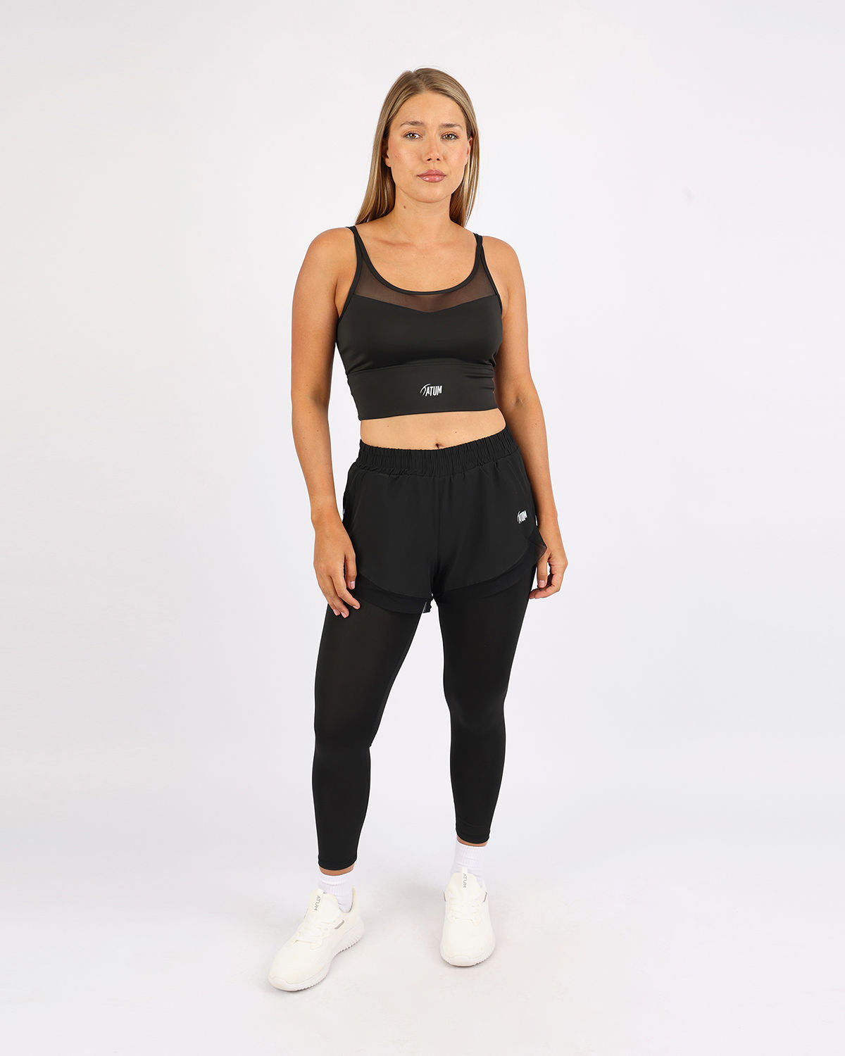 Pocket Wave Skort Black Leggings-Atum -11300191