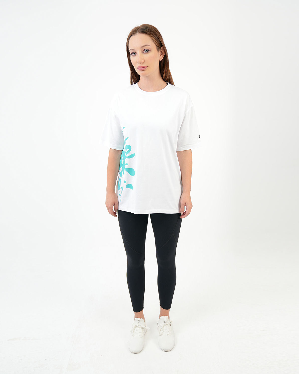 Oversized Splash White T-Shirt-Atum -69755394