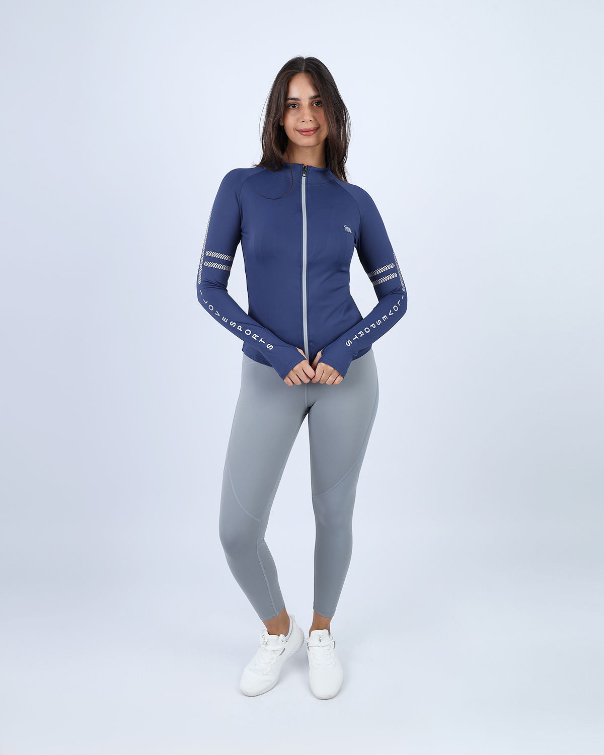 Athleisure Inspire Zip Navy Jacket-Atum -13710285