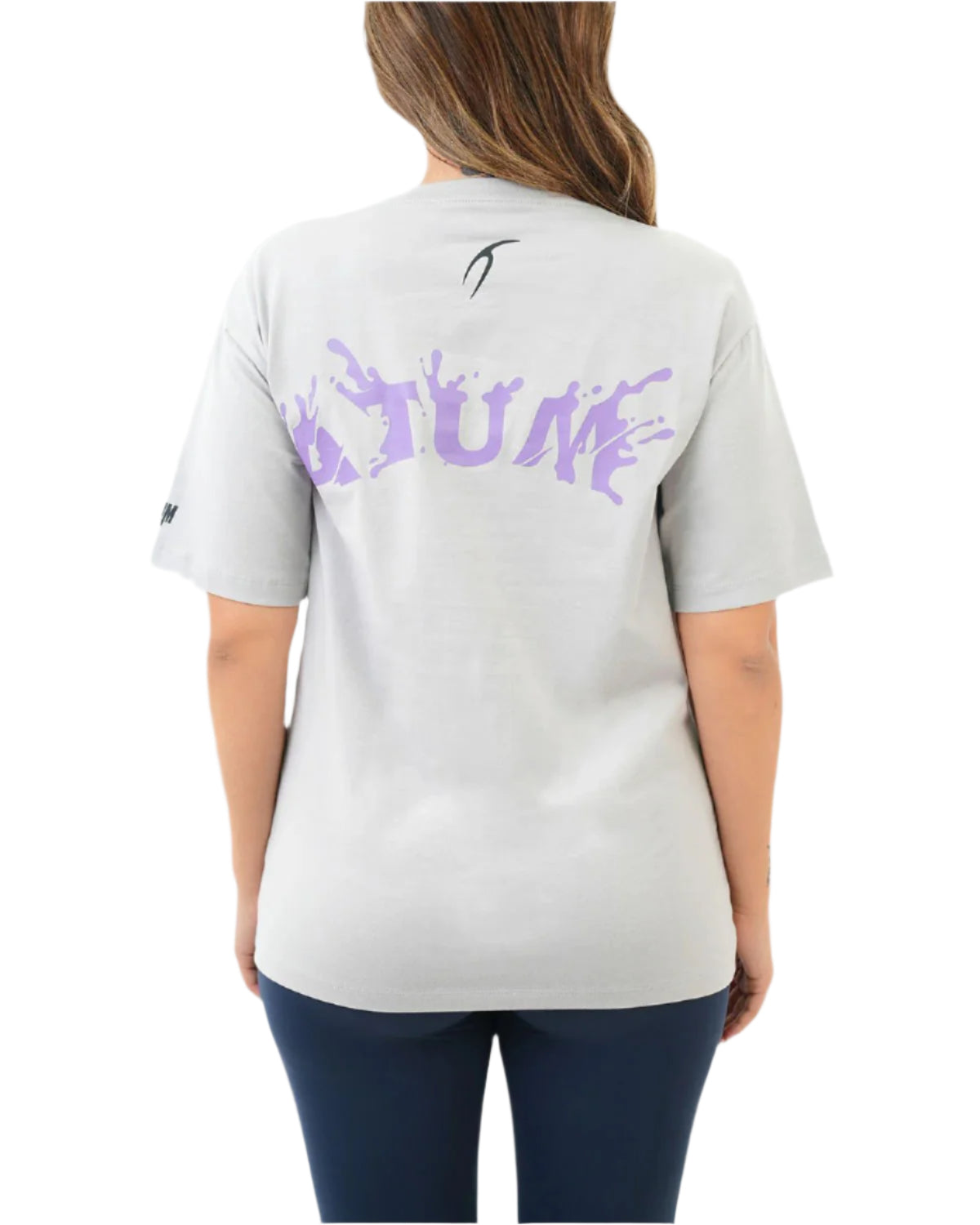 Oversized Splash Gray T-Shirt-Atum -2315308