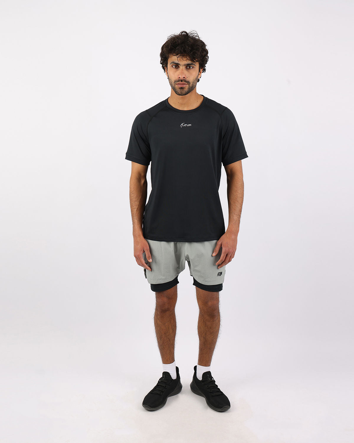 Energy Flow Men's Black T-Shirt-Atum -53501361