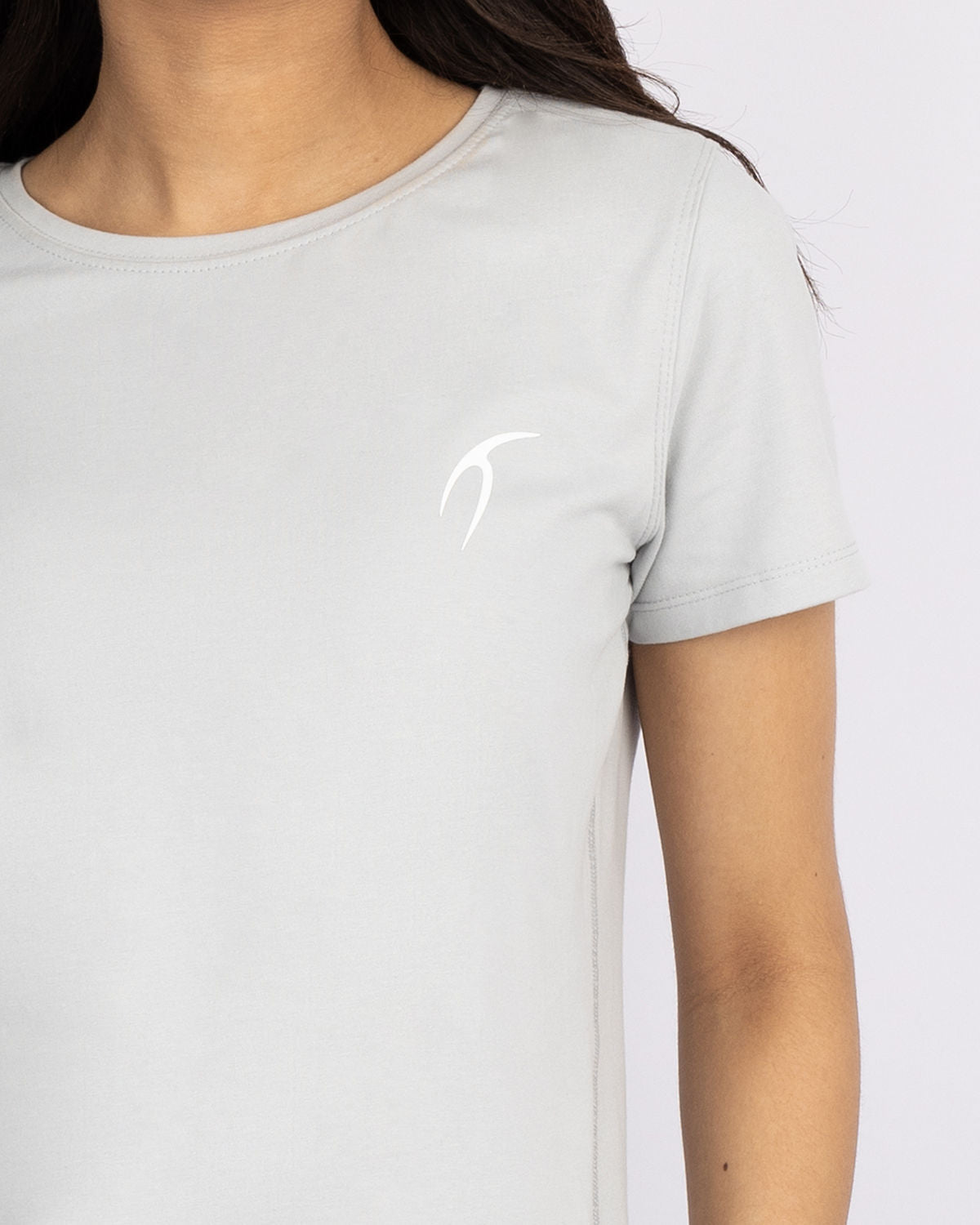 Basic Short Sleeves Gray T-Shirt-Atum -90276875
