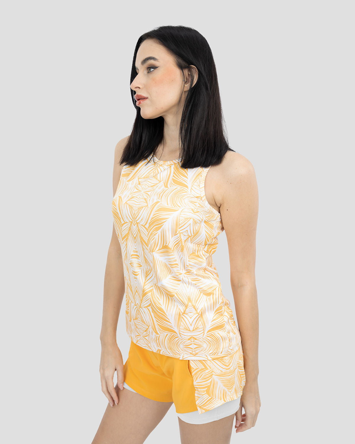 Flowery Women Layered Gold Shorts