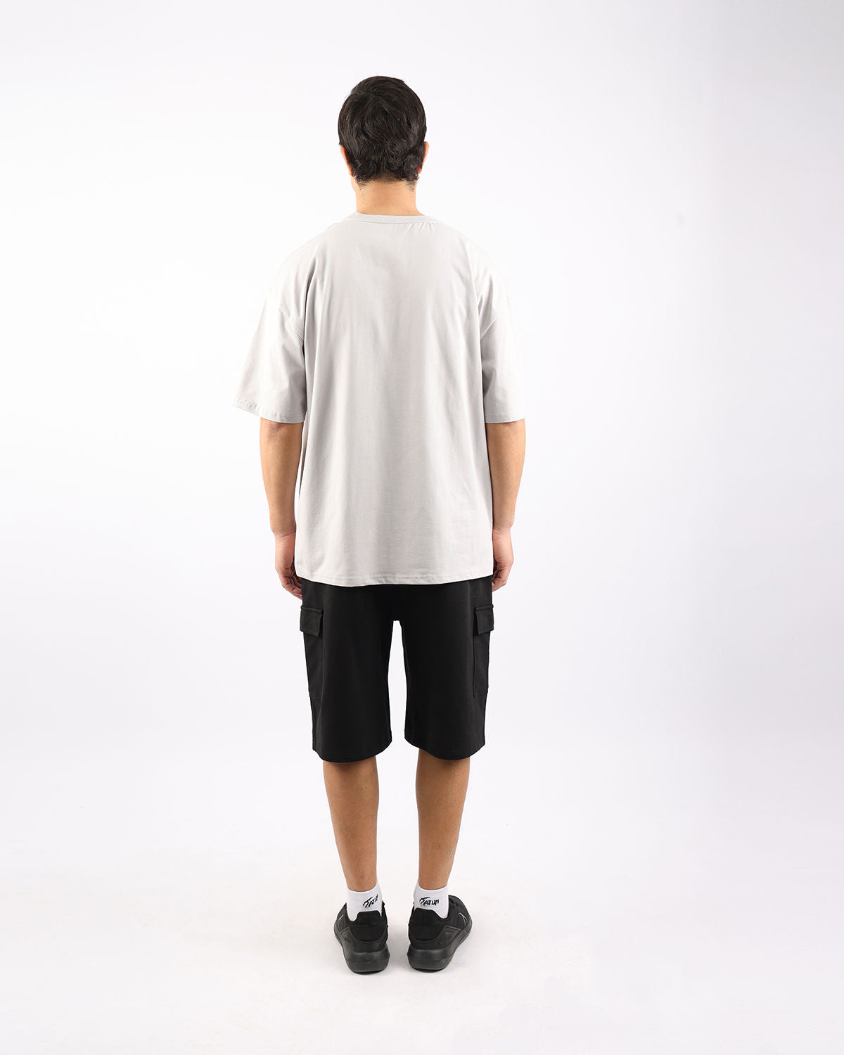 OverSized Basic Men's Light Gray T-Shirt-Atum -79086415