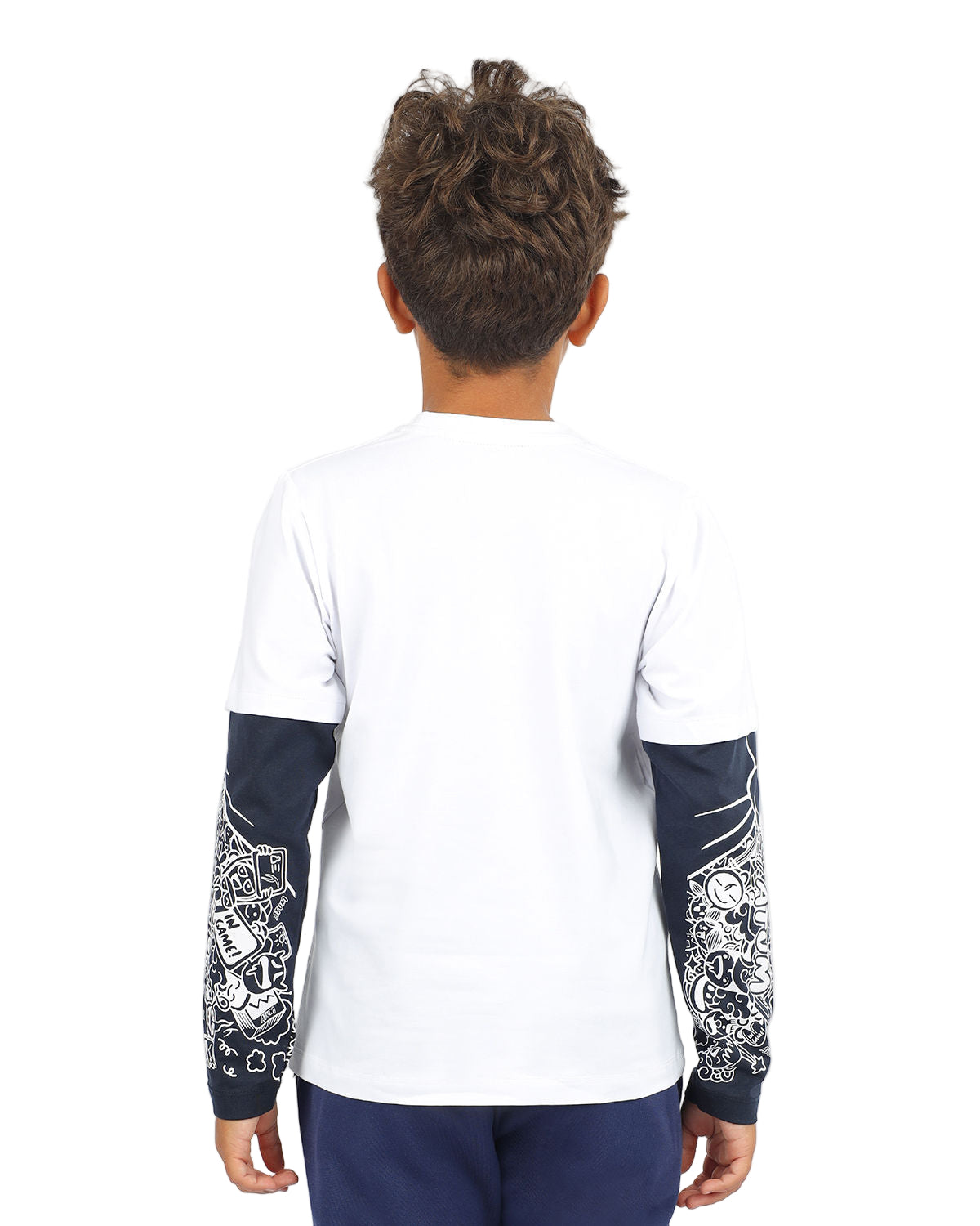 Cotton Boy's White T-Shirt-Atum -41576671