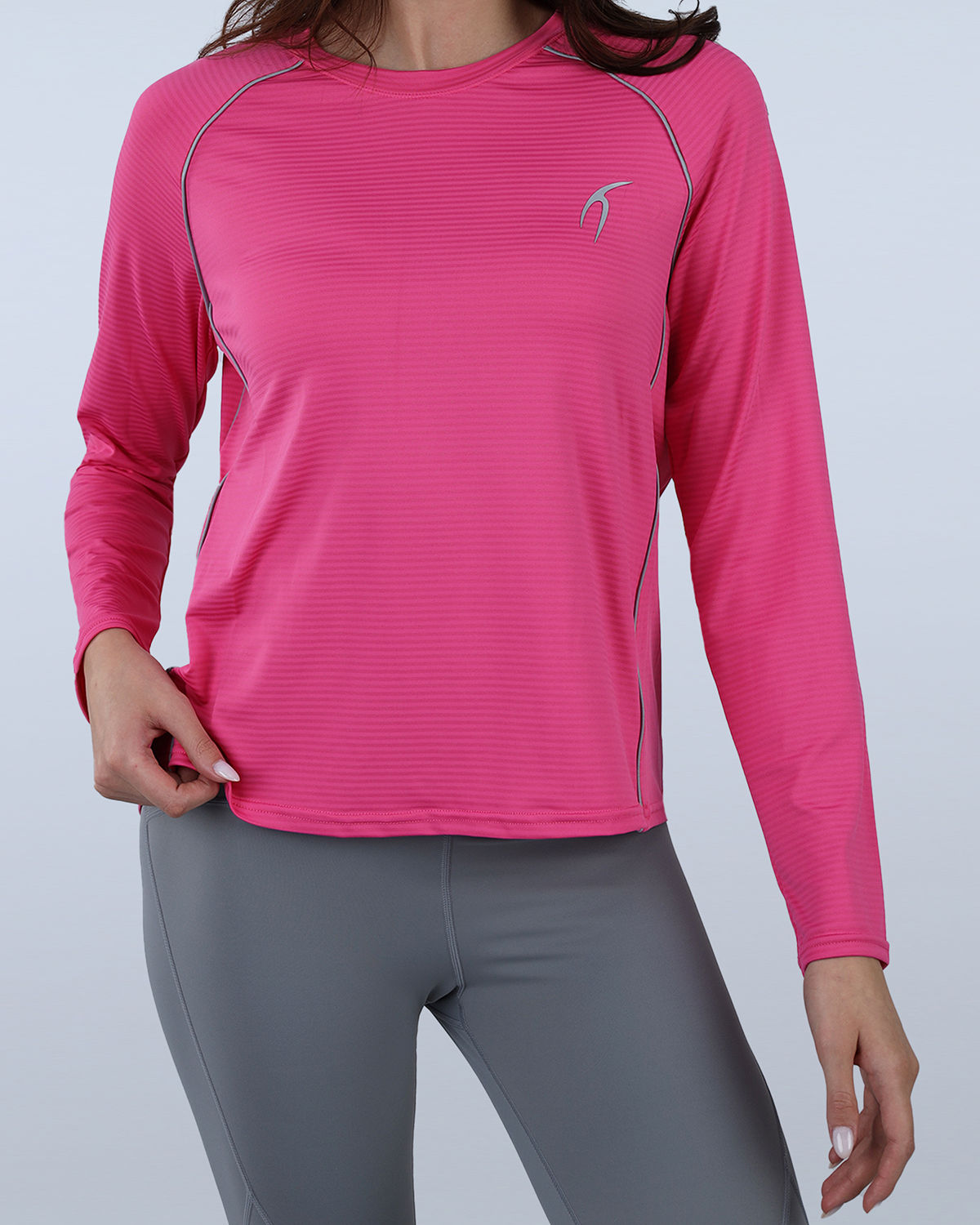 Slim Long Sleeve Fuchsia Top-Atum -87143092