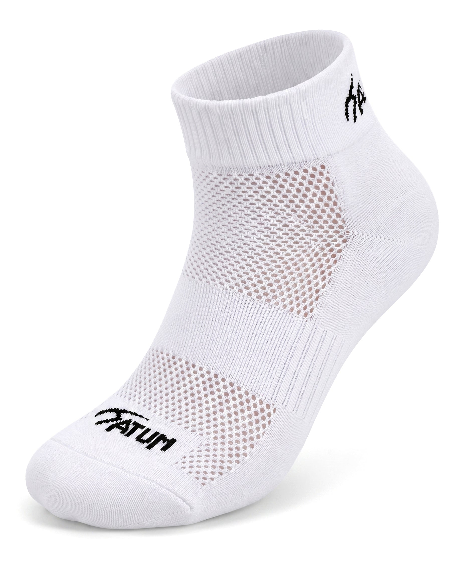 Unisex White Half Socks With Net-Atum -45651312