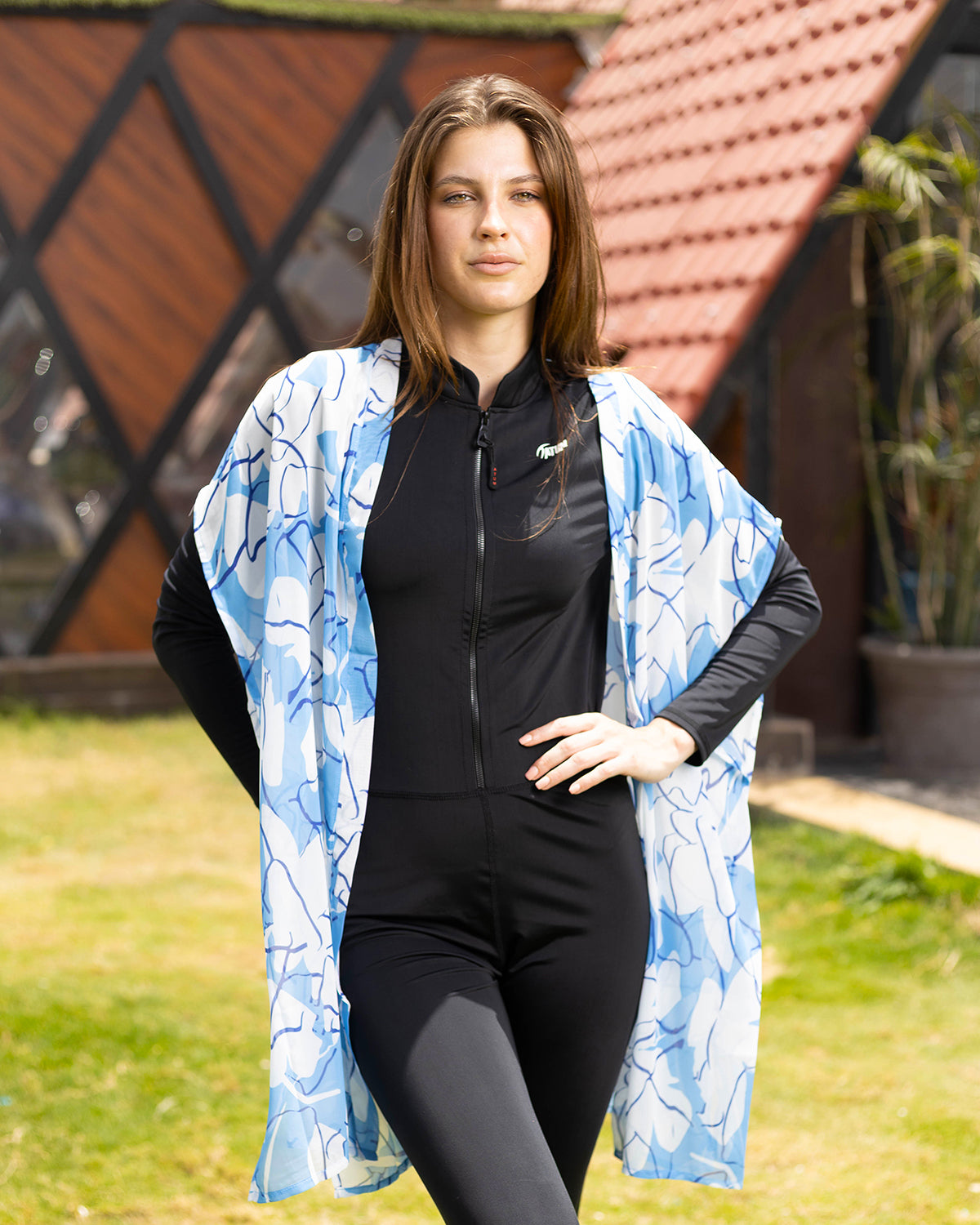 Blue Sky Turquoise Kimono-Atum -97523610