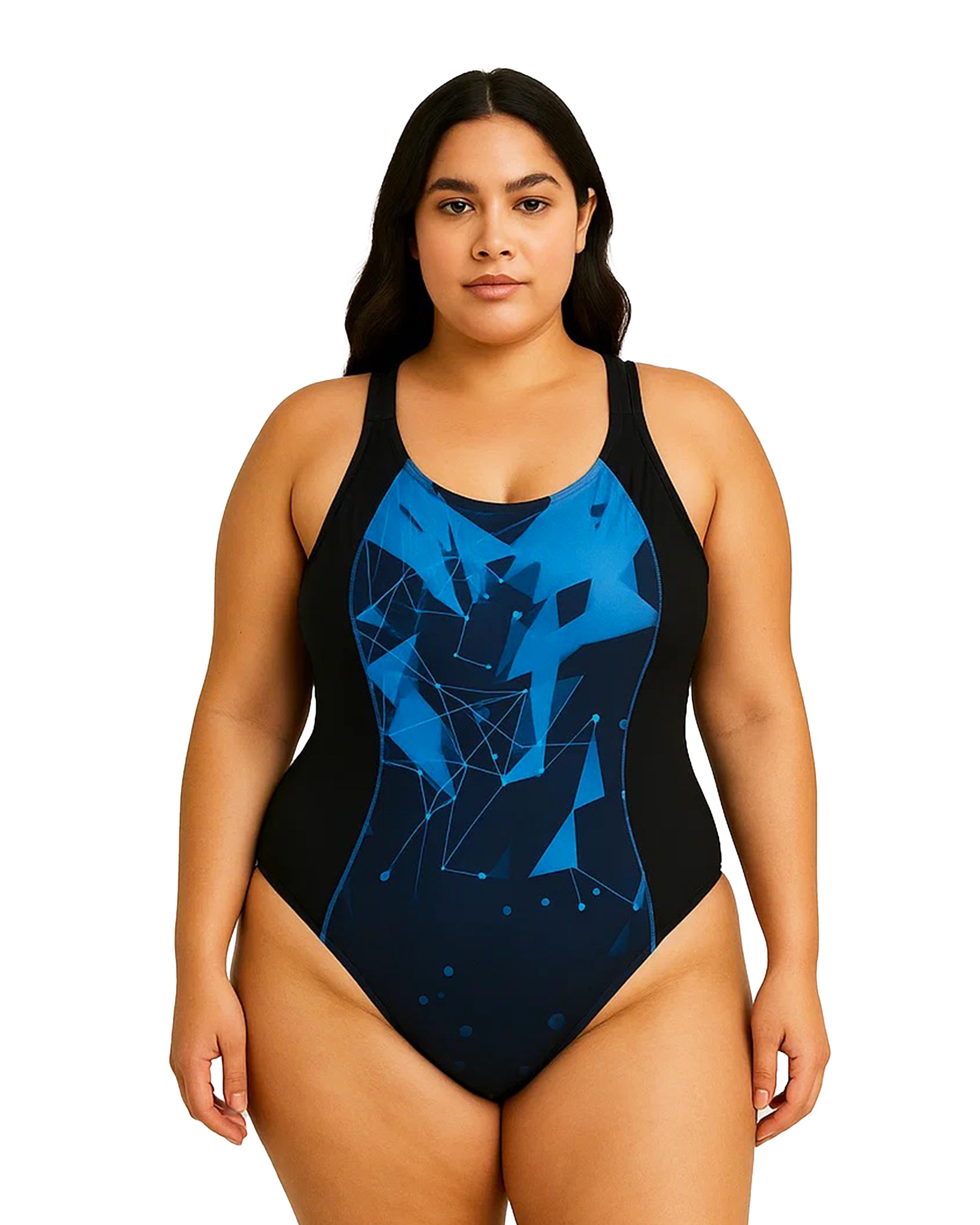 Waves Oversize Black Swimsuit-Atum -55531673