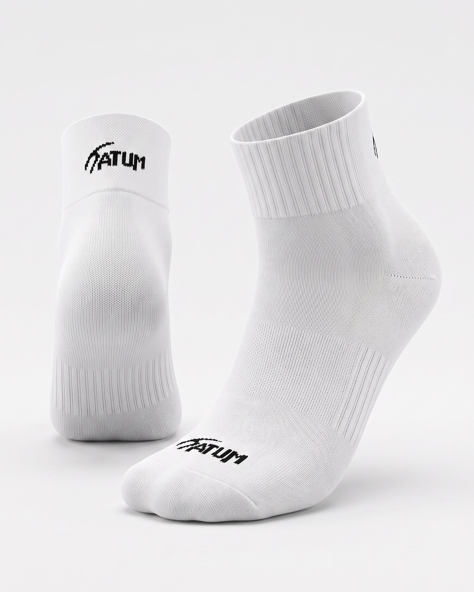 Unisex White Half Socks-Atum -1331508