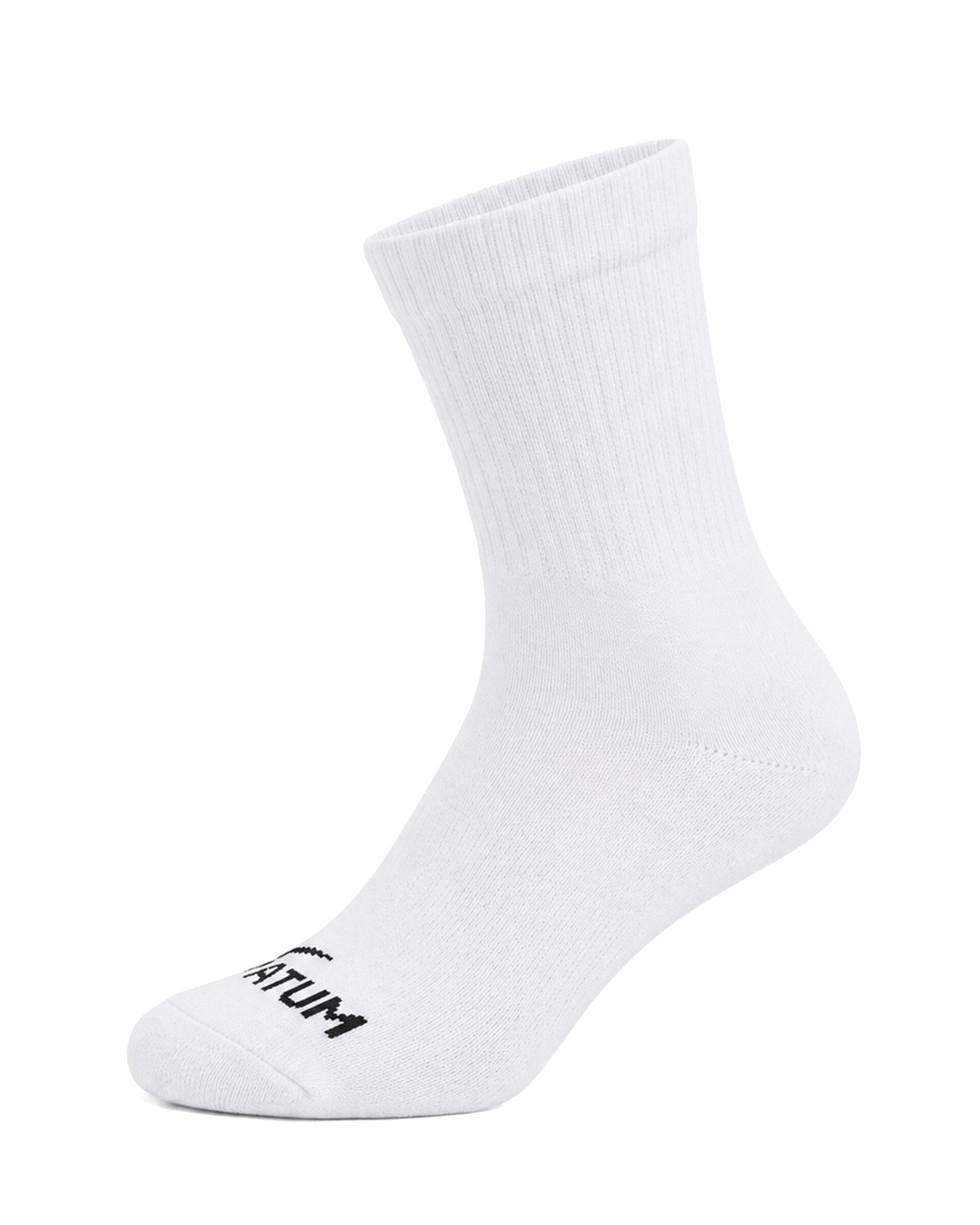 Kids Mid-Crew White Socks-Pack of 3-Atum -65911434