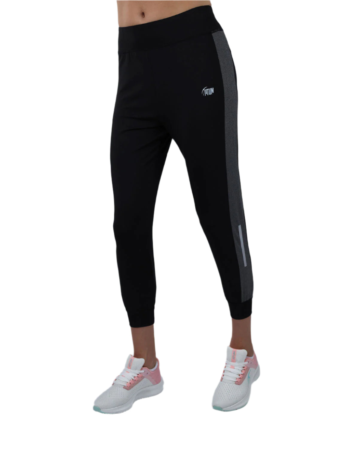 Stride Contrast Panel Black Pants-Atum -76122768