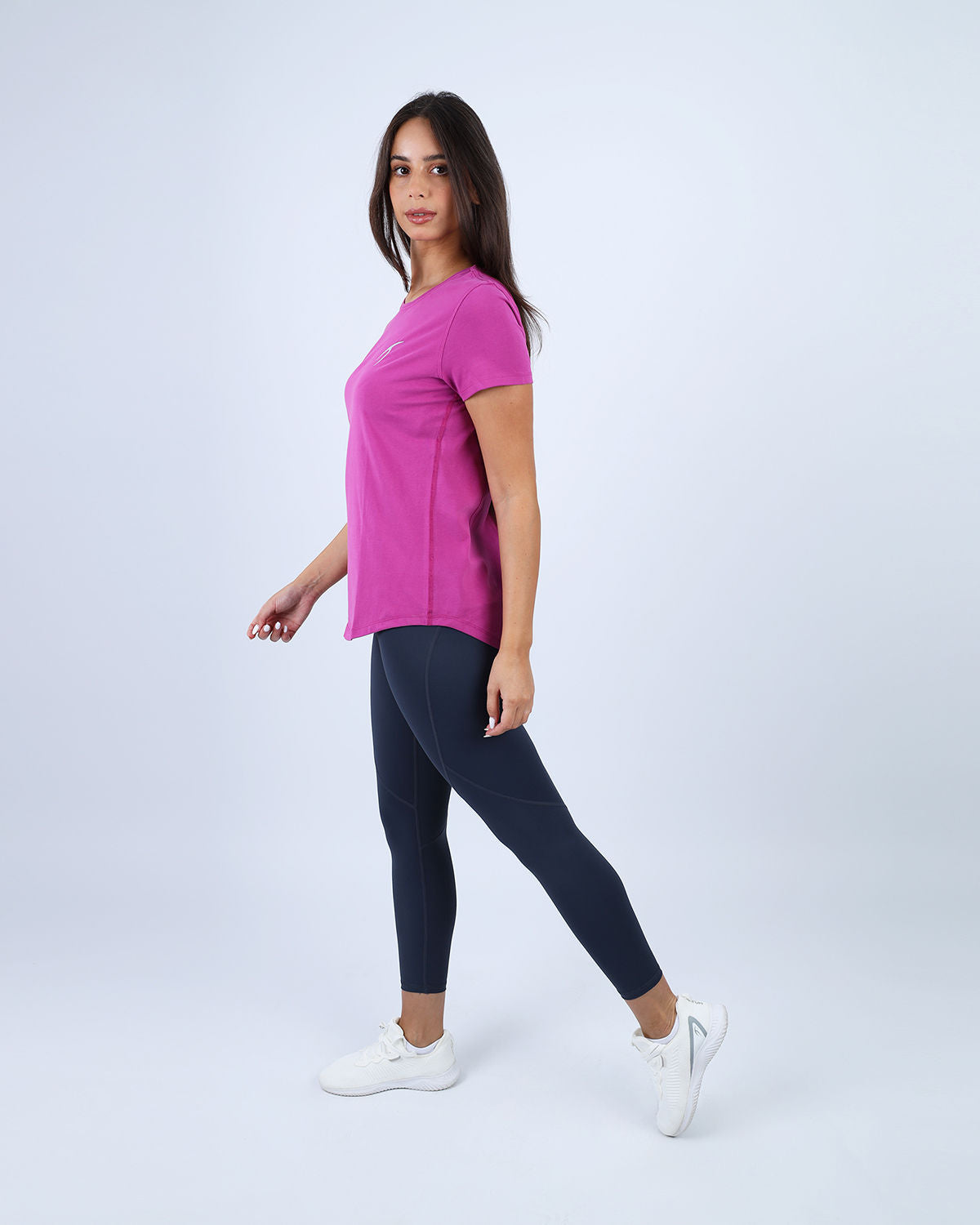 Basic Short Sleeves Dark Purple T-Shirt-Atum -92287429