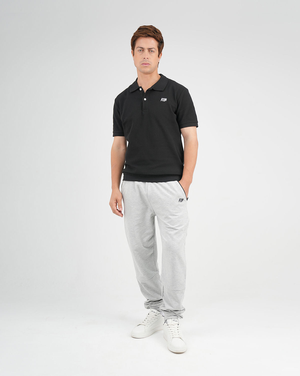 Regular Fit Black Polo Shirt-Atum -98565738