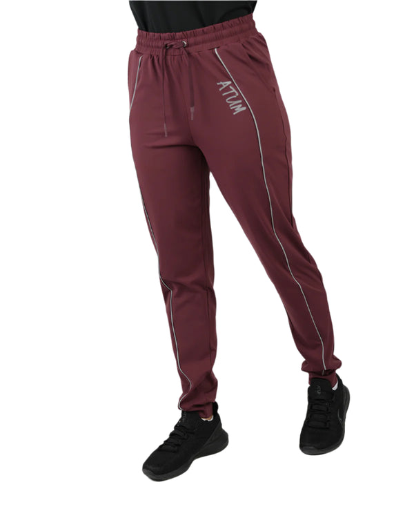 Relaxed Fit Burgundy Pants-Atum -23695375