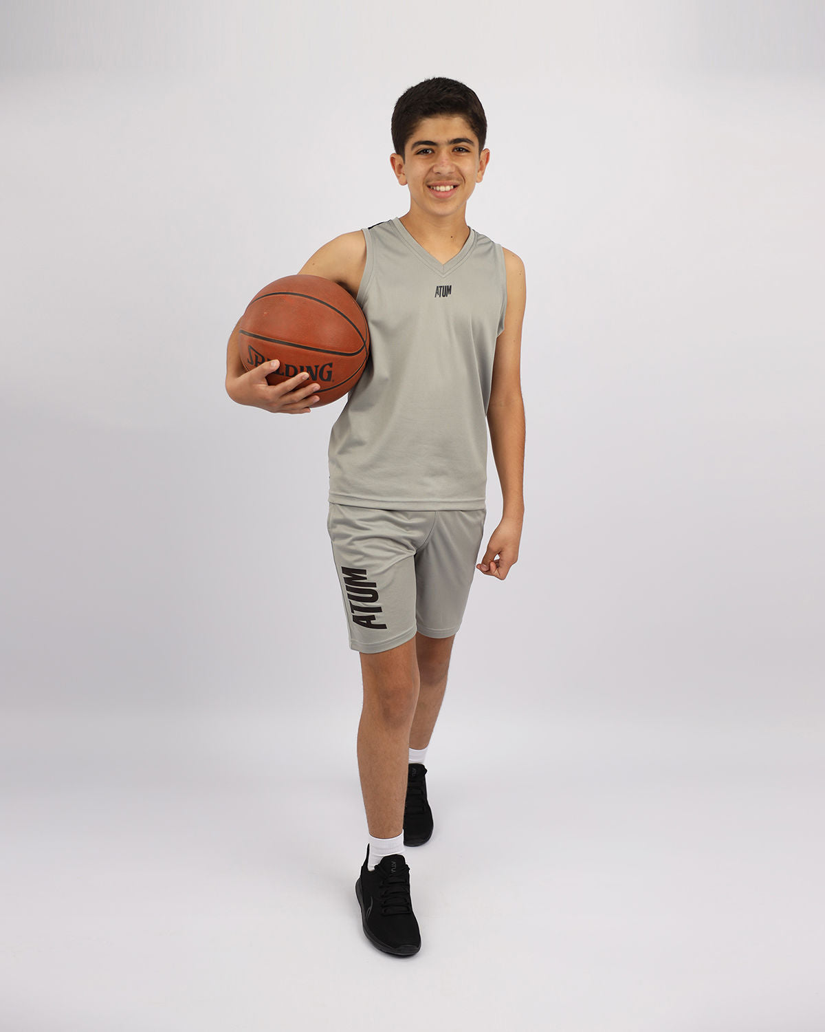 Basketball Boy's Gray Short-Atum -96776011
