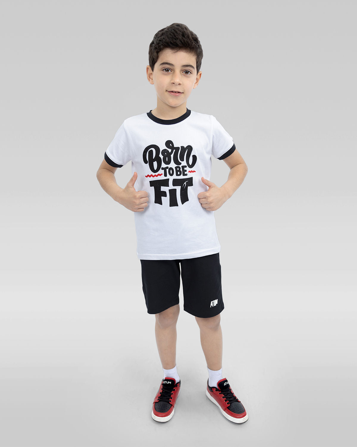 Be Fit Crew-Neck White T-Shirt-Atum -48853627