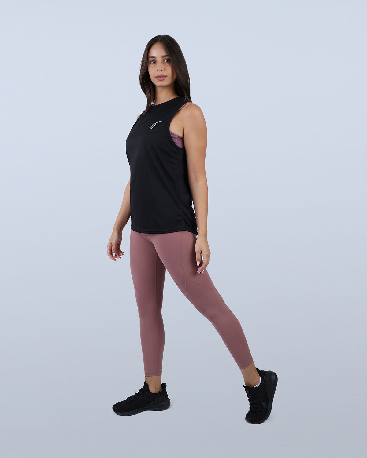 Modal Yoga Black Tank Top-Atum -73631691