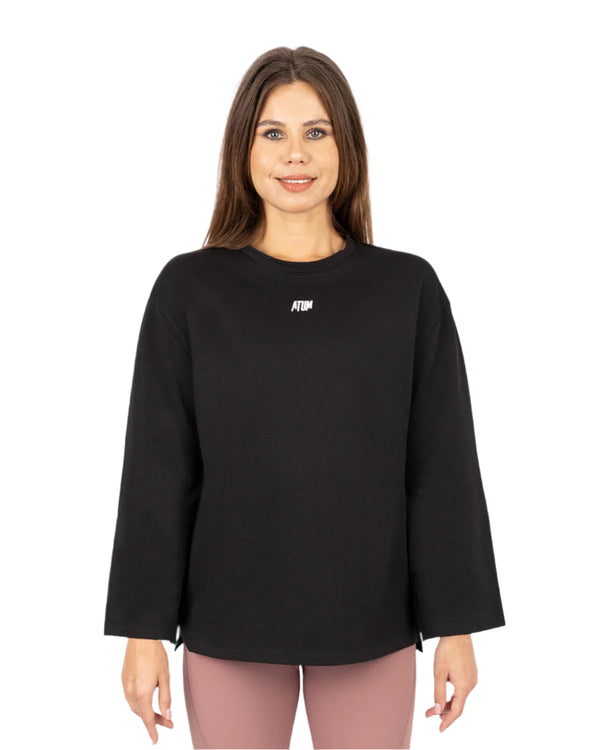 Elegance Oversize Black T-Shirt-Atum -89717672
