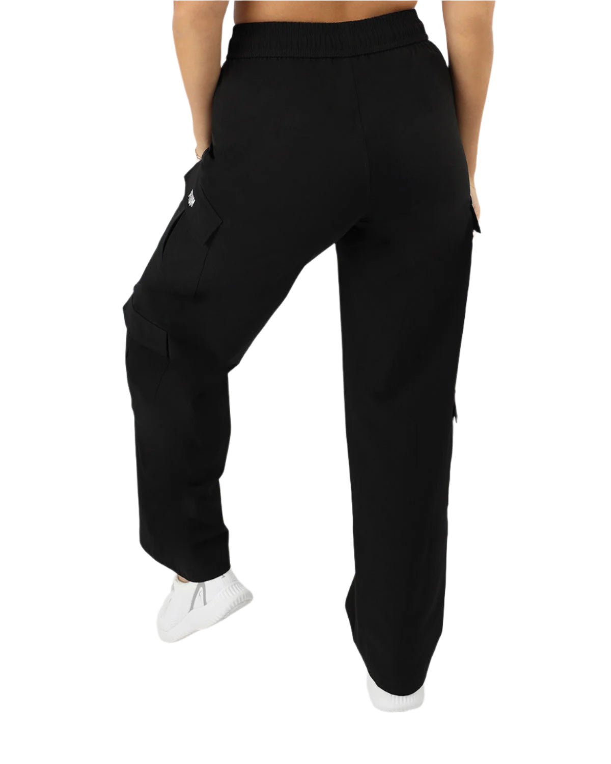 Women's Cargo Black Pants-Atum -15752474
