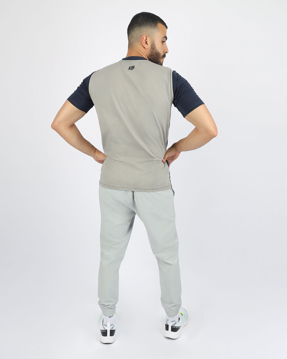 Men's Comfy Gray Sweatpants-Atum -68706411