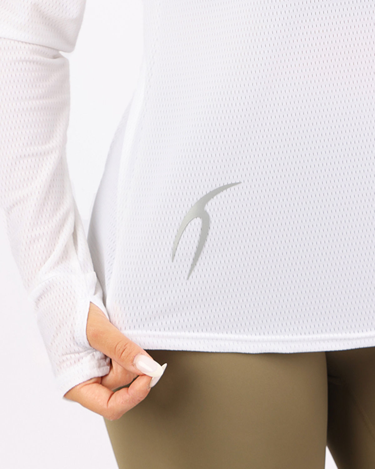 Long-Sleeve Training White Top-Atum -25798359