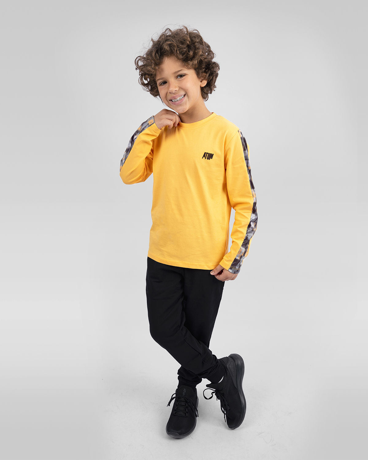 Long Sleeves Boy's Gold T-Shirt-Atum -90384136