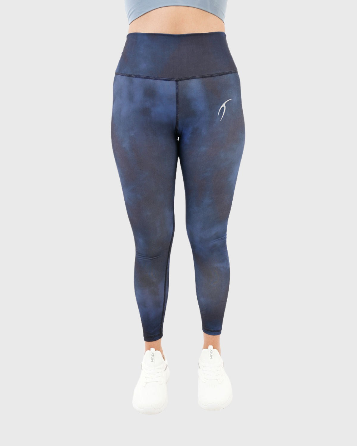 Yoga Printed Navy Leggings-Atum -93172279