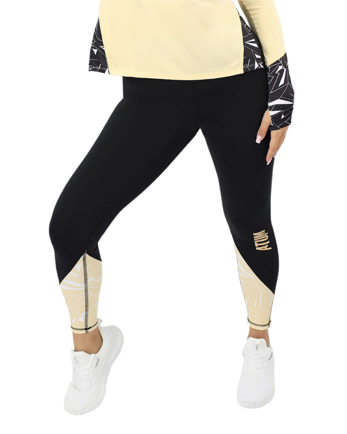 Printed Women's Black Leggings-Atum -51750702
