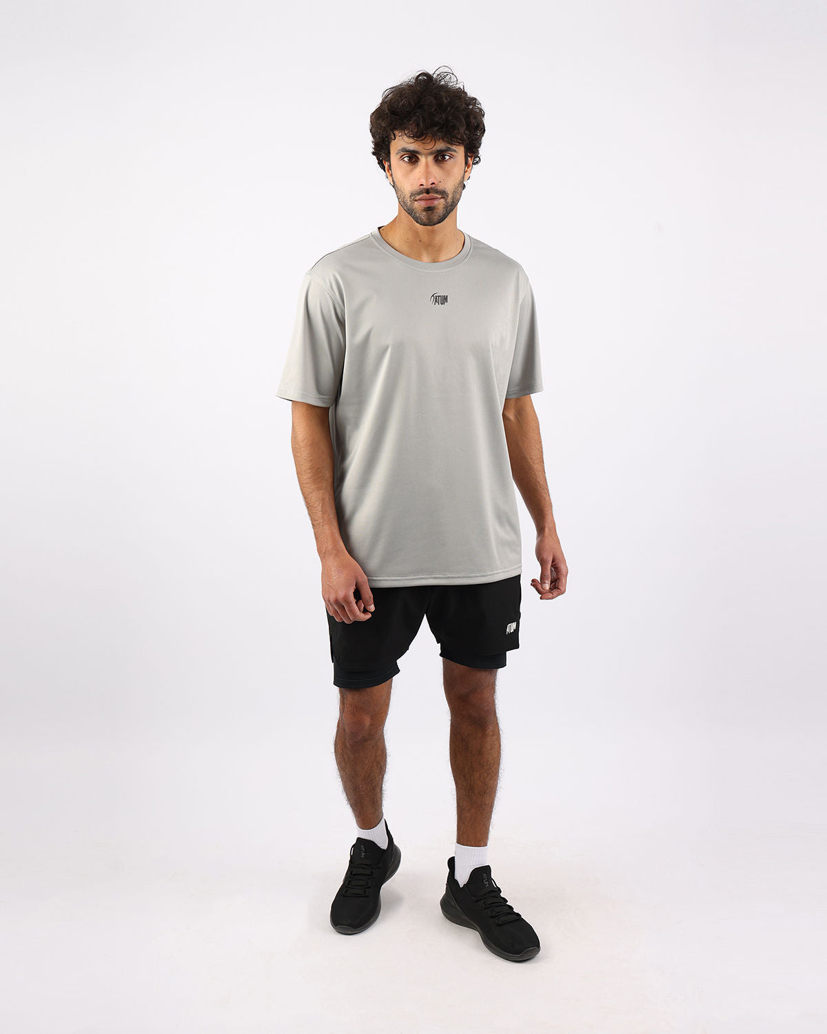 Prime Fit Men's Gray T-Shirt-Atum -25177320