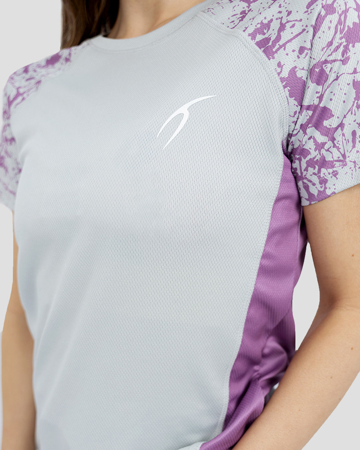 Women's Short Sleeves Gray T-Shirt-Atum -8388298