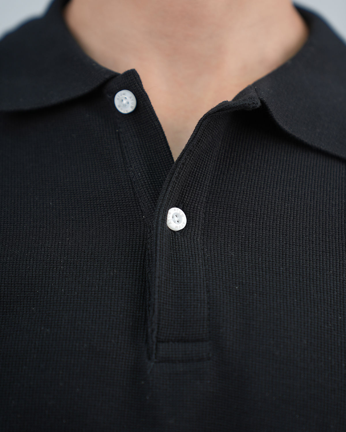 Regular Fit Black Polo Shirt-Atum -26118331