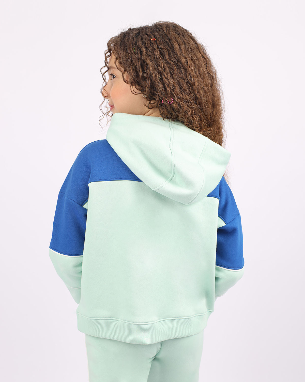 Girl's Quarter Mint Zip Hoodie-Atum -70979314