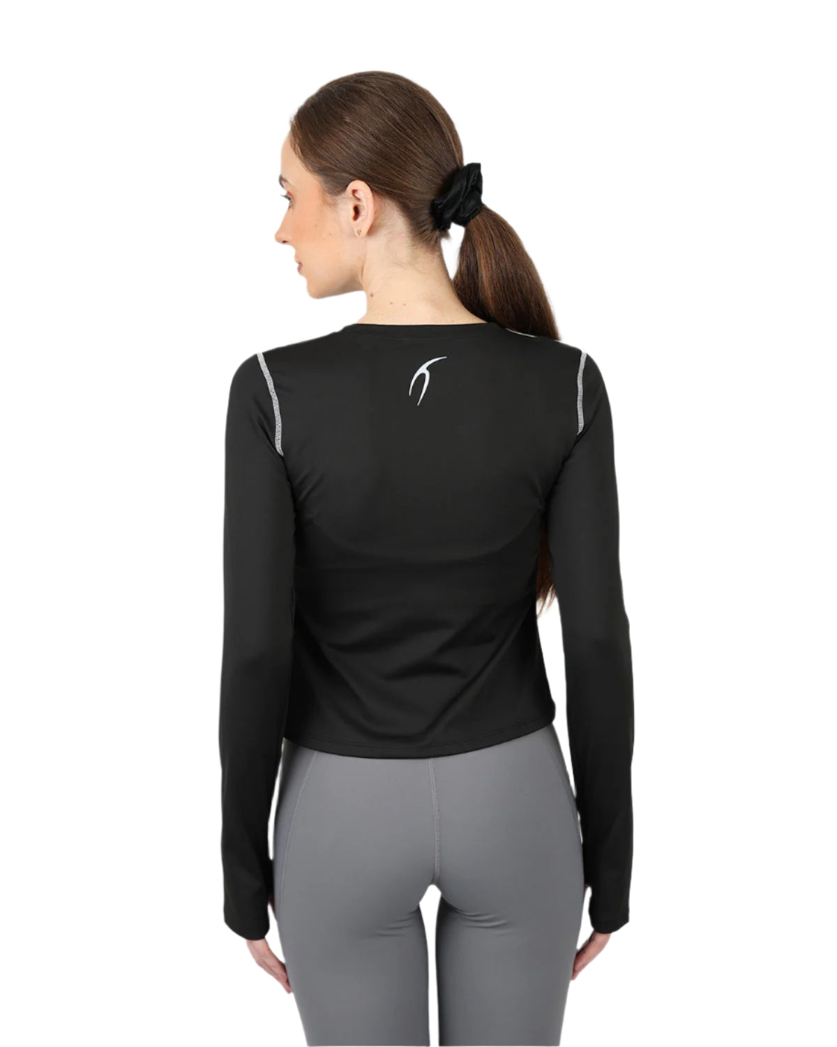Streamline Long Slevess Women's Black Top-Atum -9097533