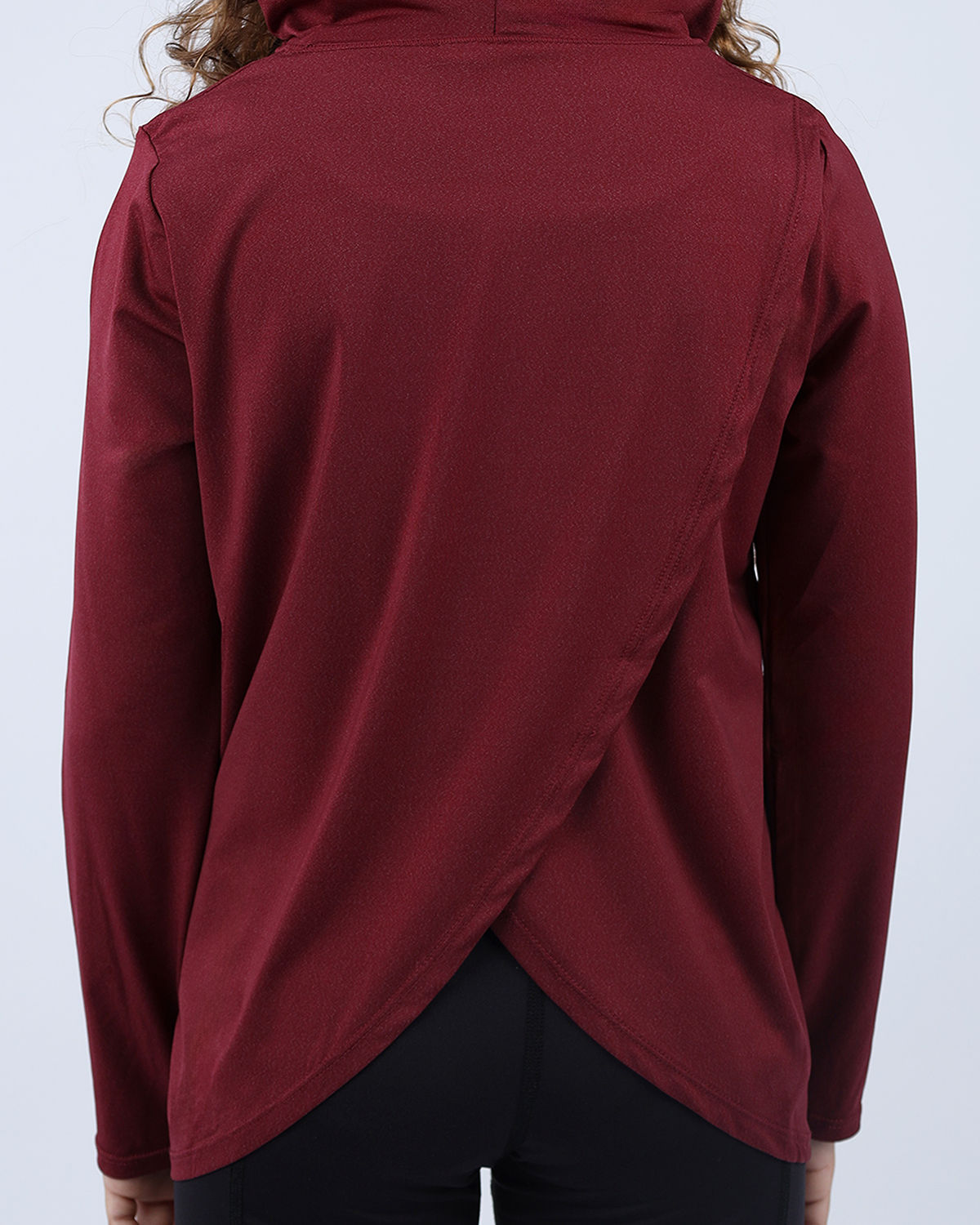 Vivid Long-Sleeve Burgundy Hoodie-Atum -15389911