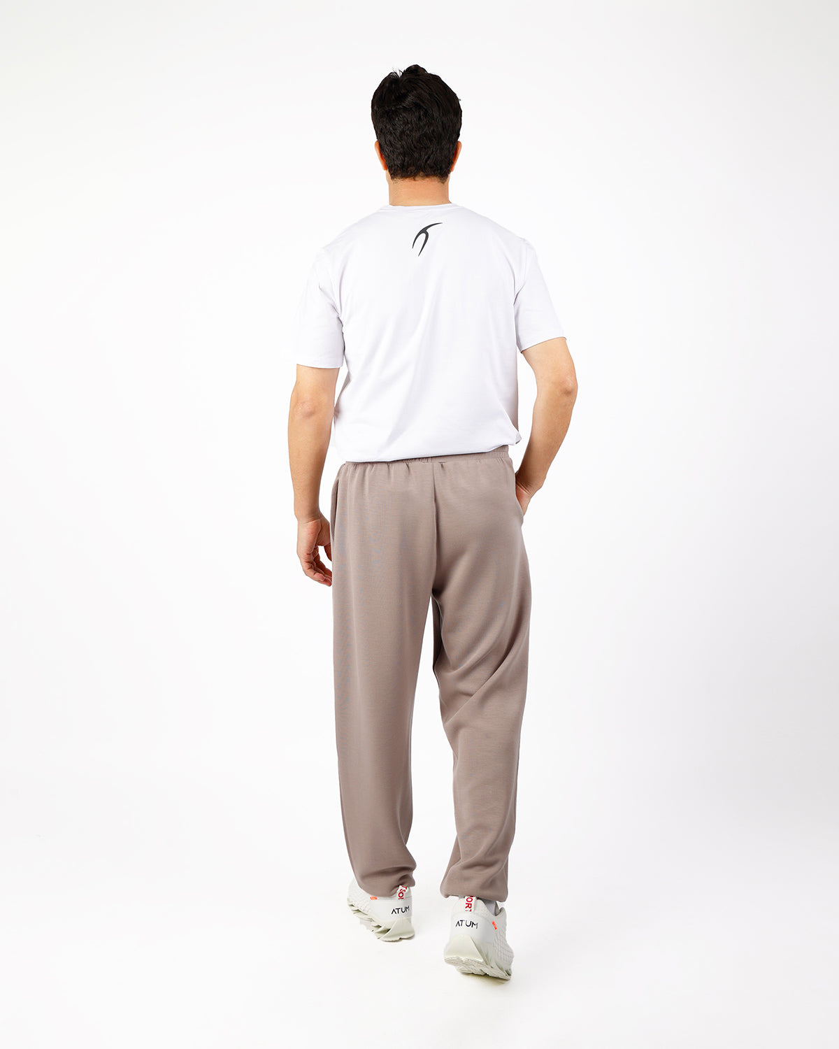 Relaxed Motion Taupe Pants-Atum -3731370